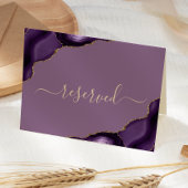 Lila Gold Agate Plum Reserviert Hochzeitsort Karte