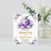 Lila Gold Apple Floral Teacher Rente Party (Stehend Vorderseite)