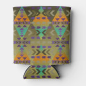 Lila, Gold, Aqua-Tribal-Muster können kühler werde Dosenkühler (Vorderseite)