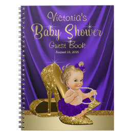 Lila Gold Ballerina Baby Showbook Notizblock
