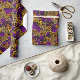 Lila Gold Barock Luxus Cocktailparty Geschenkpapier