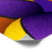 lila Gold Basketballteam Farben Party Empfang Poster (Ecke)