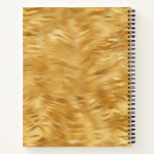 Lila Gold Black Tiger Stripe Muster Monogramm Notizblock (Rückseite)