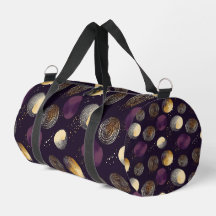 Lila Gold Boho Abstrakte Kreise Muster