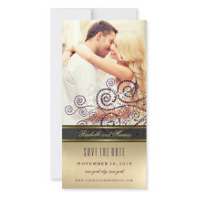 Lila & Gold Boho Spiral Dots Elegantes Foto