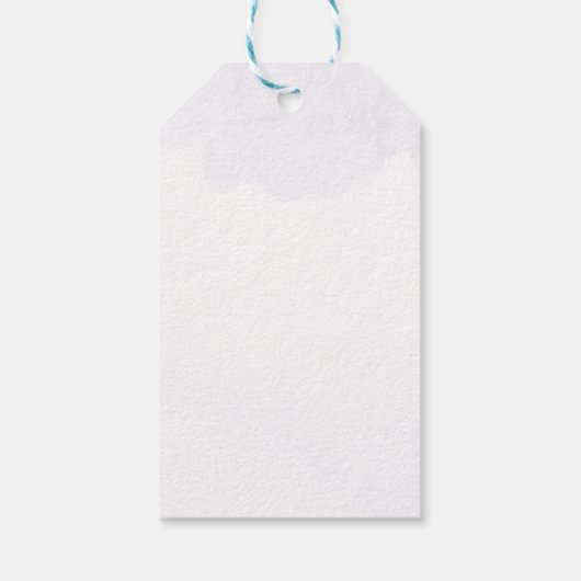 Lila Gold Butterfly Floral Baby Dusche Geschenkanhänger (Rückseite)