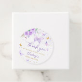 Lila Gold Butterfly Floral Girl Babydusche Geschenkanhänger (Beispiel)