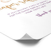 Lila Gold-Butterfly-Gewinnspiel-Zeichen Poster (Ecke)