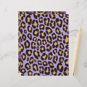 Lila & Gold Cheetah Fur Muster Scrapbook
