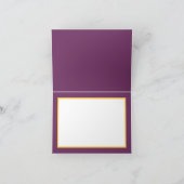 Lila Gold Chic Rose Crocuses Wreath Vielen Dank Karte (Innenseite)