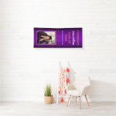 Lila Gold Confetti 2020 Foto Graduation Party Banner (Insitu)