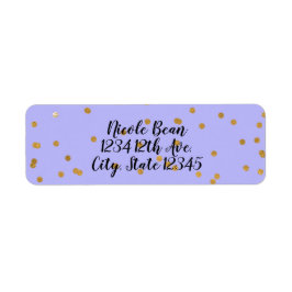 Lila & Gold Confetti Dots Moderner Glamour Glam