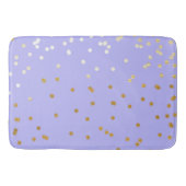 Lila & Gold Confetti Dots Moderner Glamour Glam Badematte (Vorderseite)