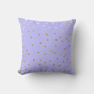 Lila & Gold Confetti Dots Moderner Glamour Glam Kissen