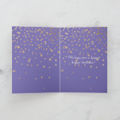 Lila Gold Confetti Karte (Innenseite)