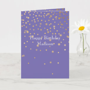 Lila Gold Confetti Karte