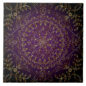 Lila Gold Decorative Keramik Tile Fliese (Vorderseite)