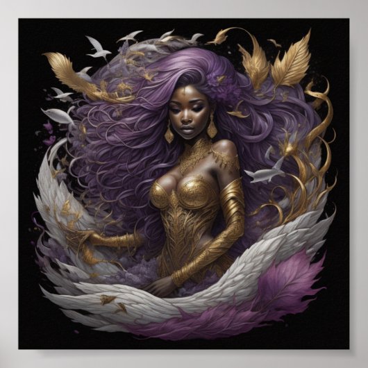 Lila Gold der Black Mermaid Poster (Vorne)