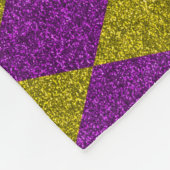 Lila & Gold Diamond Glitzer Fleecedecke (Ecke)