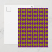Lila & Gold Diamond Glitzer Postkarte (Vorne/Hinten)