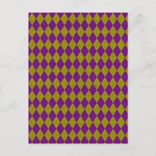 Lila & Gold Diamond Glitzer Postkarte (Vorderseite)