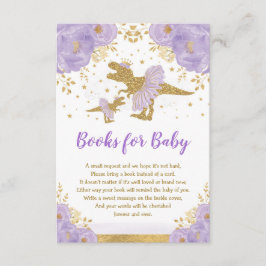 Lila Gold Dinosaur Ballerina Bücher für Baby Girl Begleitkarte