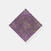 Lila & Gold Dots Confetti Elegantes Glam Serviette (Ecke)