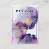 Lila Gold-Earring-Display-Karte Visitenkarte (Vorderseite)