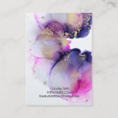 Lila Gold-Earring-Display-Karte Visitenkarte (Rückseite)