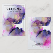 Lila Gold-Earring-Display-Karte Visitenkarte (Vorne/Hinten)