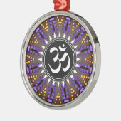 Lila Gold Earth OM Mandala Ornament Aus Metall (Links)