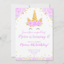 Lila Gold Einhorn-Gesicht Blumenkohl-Kindergeburts