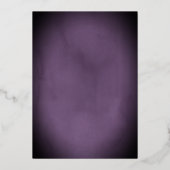 Lila Gold Elegante Script Rose Quinceanera Folieneinladung (Rückseite)