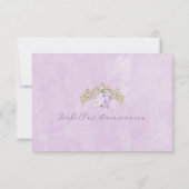 Lila & Gold Elegantes Foto Quinceñera Dankeskarte (Rückseite)