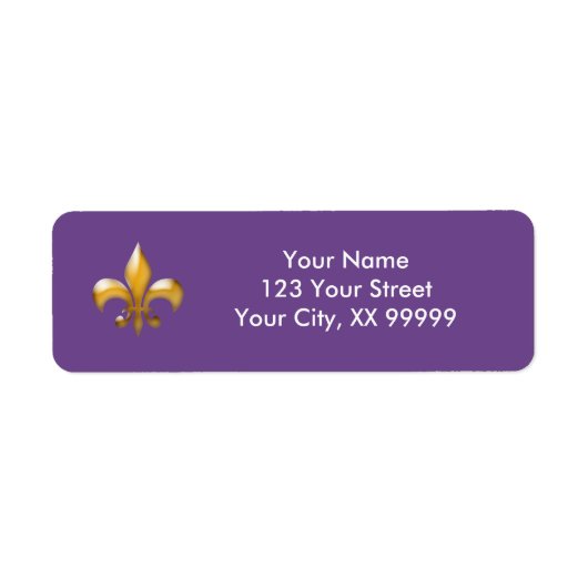 Lila Gold Fleur de Lis (Vorne)