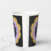 Lila Gold Floral Graduation Party Pappbecher (Rechts)