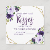 Lila Gold Floral Guidance wieviele Kisses Cards Begleitkarte (Vorderseite)