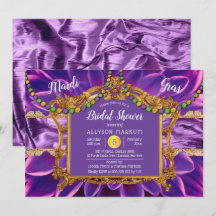 Lila | Gold Floral Mardi Gras Brautparty