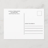 Lila Gold Floral Quinceñera Save the Date Ankündigungspostkarte (Rückseite)