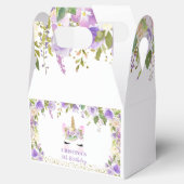 Lila Gold Floral Unicorn Geburtstagsgeschenk Box Geschenkschachtel (Geöffnet)