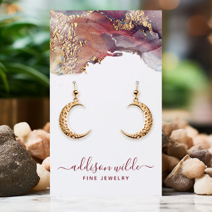 Lila Gold Flüssig-Aquarell-Tinte Schmuckdisplay  Visitenkarte