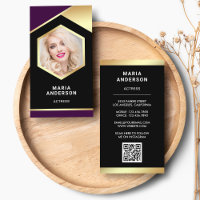 Lila Gold Foil Model Acress QR Code Foto