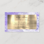 Lila Gold Foil-Visitenkarte Visitenkarte (Rückseite)