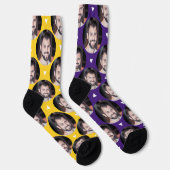 Lila Gold-Foto für Freund zum Girlfriend-Spaß Socken (Rechts)