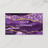Lila Gold Funkelnd Visitenkarte Ihr eigenes Design (Rückseite)