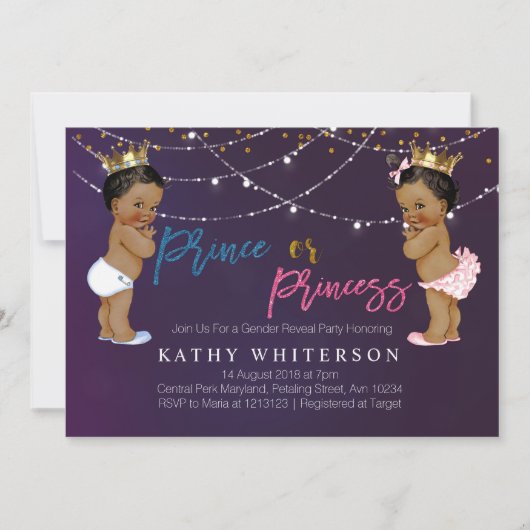 Lila Gold-Geschlecht: Einladung (Vorderseite)