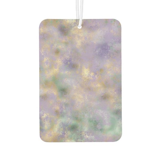 Lila Gold Glam Aquamarin Abstrakt Monogram Autolufterfrischer (Rückseite)