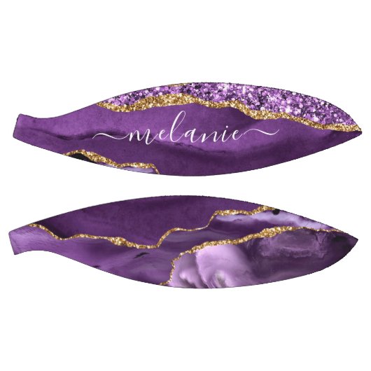 Lila Gold Glitzer Basketball mit Individuelle Name (Panele)