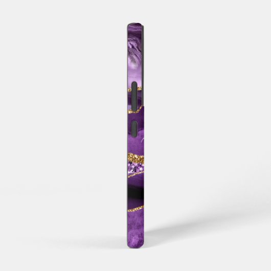 Lila Gold Glitzer Benutzerdefiniert Ihr Name Perso Samsung Galaxy Hülle (Rechte Seite)