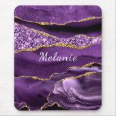 Lila Gold Glitzer Benutzerdefiniert Mouse Pad Mousepad (Vorne)